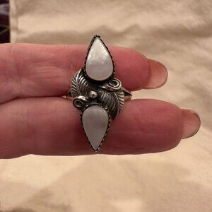 Abalone Shell Sterling Silver Native American Made Ring